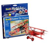 Revell - Maqueta Modelo Set Fokker Dr. 1 triplane, Escala 1:72 (64116)