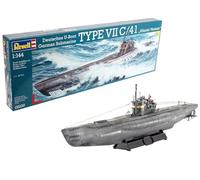 Revell - Maqueta Submarino alemán Type VII C/41 Atlantic Version, Kit Modello, Escala 1:144 (5100) (05100)