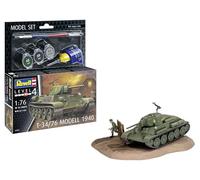 Revell Maqueta T-34/76 Modelo 1940 | Tanque soviético Legendario | Torre giratoria y Cadena de Vinilo | Accesorios con Pegamento y Cepillo