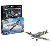 Revell - Model Set Supermarine Spitfire M, en Kit modelo con Base Accesorios, fácil Pegar y para pintarlas, escala 1: 72 (63897)