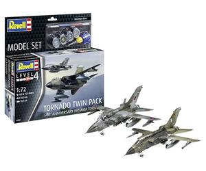 Revell Modellbau I Model Set 50th Anniversary Tornado I Bausatz I Bausatz I Escala 1:72 I 310 piezas I Bastelset a partir de 12 años I Detalles Modelo I Avión Militar I Auténtica Réplica