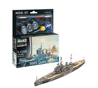 Revell Modellbau I Model Set de acorazado HMS Duke of York I Escala 1:1200 I 45 piezas I A partir de 12 años I Modelo Histórico I Auténtica réplica