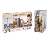 Revell Paris: Tiny Adventures Paris Book Nook - Mundo mágico en miniatura para tu estantería, 168 piezas de madera cortadas con láser con detalles finos, iluminación ambiental LED atmosférica