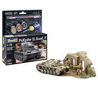 Revell PzKpfw II AUSF. F - Juego de maquetas históricas con Placa de Diorama y Figuras, Fiel a Escala, Incluye Pegamento y Pincel