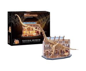 Revell REV4009803006192 Rompecabezas 3D de Madera Tiny Adventures - Museo Natural Brachiosaurio con LED