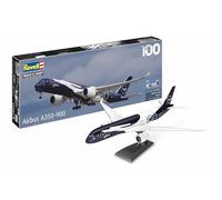 Revell Set de regalo 05612 A350-900 - Lufthansa 100 años, escala 1:144, kit de modelo de plástico sin construir con accesorios