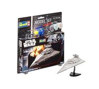 Revell - Star Wars - Model Set Imperial Star Destroyer, en Kit Modelo con Base Accesorios, fácil Pegar y para pintarlas, Escala 1:12300 (63609)