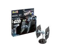 Revell - Star Wars - Model Set Tie Fighter en Kit Modelo con Base Accesorios, fácil Pegar y para pintarlas, Escala 1:110 (63605)