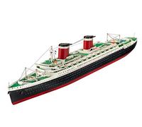 Revell- vehículo Maqueta de Barco SS United States en Escala 1:600, Nivel 3, réplica Fiel con Muchos Detalles, Crucero, 05146, Color Negro, Mittel (80-5146)