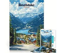 Revelstoke, Canadá Rompecabezas con Vista a la montaña para Adolescentes 1000 Piezas Juguete para ejercitar el Cerebro Relajación Mental Arte para armar (50x75cm)