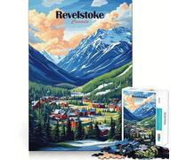 Revelstoke, Canadá Vista a la montaña Rompecabezas de 1000 Piezas para Adolescentes Juguete Intelectual Relajación Mental Corte de Calidad Regalo navideño (38x52cm)