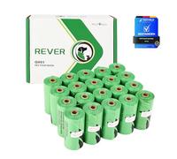 REVER GH51, Bolsas Caca Perro 300 Unidades, Bolsas Biodegradables para Excrementos de Perros, Aroma de Lavanda, 20 Rollos, 15 por Rollo