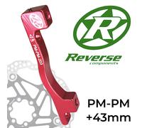 Reverse Adaptador Freno Postmount PM-PM Ø203mm +43mm Rot, 4 Tornillos