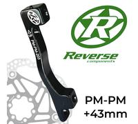 Reverse Adaptador Postmount para Disco de Freno PM-PM Ø 203mm +43mm Negro