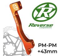 Reverse Bicicleta Discos de Freno Disco Adaptador Postmount Pm Ø 203mm Naranja