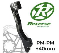 Reverse Bicicleta MTB Discos de Freno Disco Adaptador Pm Ø 200mm + 40mm Negro