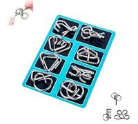 Reverse Thinking Puzzles, Metal Puzzles Brain Teasers, Mind Metal Puzzle Unlock Interlock Game for Kids Adults, Fun Educational Puzzle Brain Teasers for Students Gifts (1PC-B)