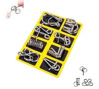 Reverse Thinking Puzzles, Metal Puzzles Brain Teasers, Mind Metal Puzzle Unlock Interlock Game for Kids Adults, Fun Educational Puzzle Brain Teasers for Students Gifts (1PC-A)