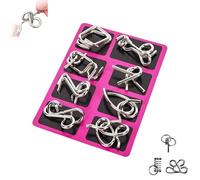 Reverse Thinking Puzzles, Metal Puzzles Brain Teasers, Mind Metal Puzzle Unlock Interlock Game for Kids Adults, Fun Educational Puzzle Brain Teasers for Students Gifts (1PC-C)