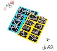 Reverse Thinking Puzzles, Metal Puzzles Brain Teasers, Mind Metal Puzzle Unlock Interlock Game for Kids Adults, Fun Educational Puzzle Brain Teasers for Students Gifts (2PCS-C)