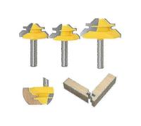 Reversible Joint 8mm Shank Router Bit Set - Including Glue Bit & Cone Tenon Cutters for Woodworking Carpenters - 3 Pcs with 45 Degree Lock Miter