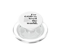 Reverso Cristiano para el versículo bíblico de Dios amó Tanto al Mundo PopSockets PopGrip para MagSafe
