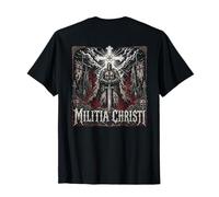 Reverso DE Fear No Evil Archangel Christian Warrior Camiseta