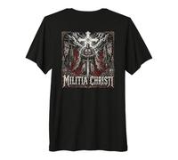 Reverso DE Fear No Evil Archangel Christian Warrior Camiseta Premium
