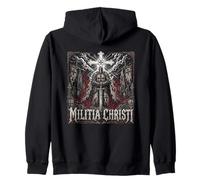 Reverso DE Fear No Evil Archangel Christian Warrior Sudadera con Capucha
