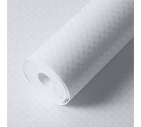 Revestimiento de cajones no Adhesivo, revestimientos de estantes para gabinetes de Cocina revestimientos de refrigerador Impermeable Alfombrillas de EVA a Prueba de Aceite Blanco 11,8 x 59 Pulgadas