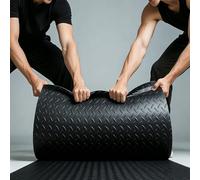 Revestimiento de Caucho Antideslizante Suelo de Goma PVC para Talleres Comercios Caseta Garajes Colegios Embarcaciones - Ancho de 0,7 Metros a 1,3 Metros(Black 5mm,W 1.2 x L 1 M)