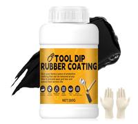 Revestimiento de Caucho Líquido Goma, Pintura Caucho, Recubrimiento Protector Impregnado en Líquido, Flexible y Removible Para Alicates y Herramientas de Joyería, Manualidades de Bricolaje-Negro (300)
