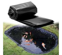 Revestimiento de estanque negro duradero de 3 x 4 m a 10 x 15 m, membrana impermeable para estanques y arroyos al aire libre, película resistente a la humedad, ideal para grandes características de