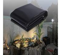 Revestimiento de estanque para exteriores, 8 x 12 m, membrana negra impermeable para estanques de peces, piscina de jardín y características de agua, duradero y resistente a los rayos UV, ideal para