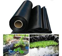 Revestimiento de estanque prémium de 3 x 4 m, base fácil de cortar para peces/koi po, cascadas, fuentes y jardines acuáticos, pieles negras para estanques (5 x 6 m)