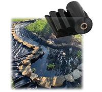 Revestimiento de estanque resistente de 10 x 10 m, lámina de goma negra de 8 mm para fuentes de jardín y estanques de patio, membrana impermeable para proyectos de paisajismo