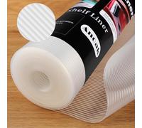 Revestimiento de Estante, Revestimiento de gabinete no Adhesivo de 12 Pulgadas x 20 pies, Lavable a Prueba de Aceite para revestimientos de cajones, Revestimiento de Armario y refrigerador, EVA