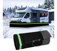 Revestimiento de invierno para caravana, 80 cm de alto x 13 m de largo, incluye tiras reflectantes, fácil instalación, resistente al viento y a la nieve, de fieltro, para caravanas, semirremolques