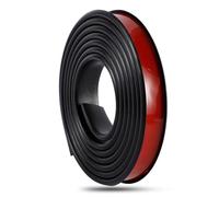 Revestimiento de la esfera de PVC, tira para bordes de esquina, banda flexible en forma de U de 9-40 mm, chapa autoadhesiva TPE de 16,4 pies/5 m (negro, 16 mm)