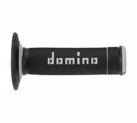 Revestimiento de manillar domino moto off road a190 negro-gris extremo cerrado 1