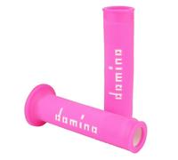 Revestimiento de manillar Domino para moto en carretera A010 fucsia-blanco extre
