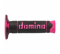 Puños domino dsh off road negro-fucsia cerrados para moto repuestos accesorios