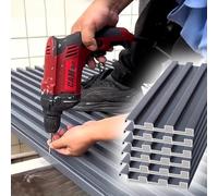 Revestimiento de panel resistente al viento con relleno de policarbonato, paneles de techo metálicos resistentes a la intemperie for pérgola de jardín.(1m/3.3ft)