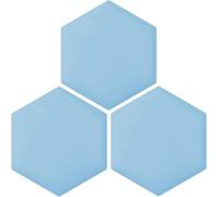 Revestimiento de Pared, Revestimiento de Pared anticolisión Hexagonal 3D para niños - Paquete de 3 Paneles de Pared tapizados autoadhesivos, decoración de cabecero de Cama Azul Claro para do