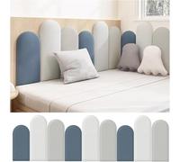 Revestimiento de Pared, Revestimiento Ovalado 3D para Pared: Paneles Suaves anticolisión para la Seguridad de los niños, protección autoadhesiva para cabecero de guardería, 70,9 x 21,7 pulga
