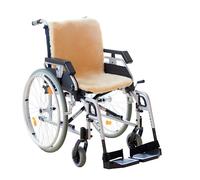 Revestimiento de piel de cordero medicinal para silla de ruedas de CHRIST - Cojín de borrego en color natural en la medida: 40x85 cm