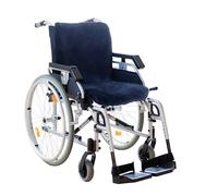 Revestimiento de piel de cordero medicinal para silla de ruedas de CHRIST - Cojín de borrego en color antracita en la medida: 48x85 cm