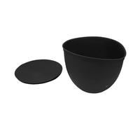 Revestimiento de silicona para cuenco mezclador, 5 cuartos de galón, antiadherente, plegable, antiarañazos, cuencos de ayuda de cocina con tapa para KSM150 KSM180 KSM170 KSM160 (Black)