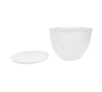 Revestimiento de silicona para cuenco mezclador, 5 cuartos de galón, antiadherente, plegable, antiarañazos, cuencos de ayuda de cocina con tapa para KSM150 KSM180 KSM170 KSM160 (White)