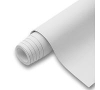 Revestimiento de Vinilo Autoadhesivo Profesional para Pared, Puertas, Muebles, Cocina y Baños - Blanco KS1816 - Sin Obra - Alta Resistencia - Envío desde España - 124 x 100 cm